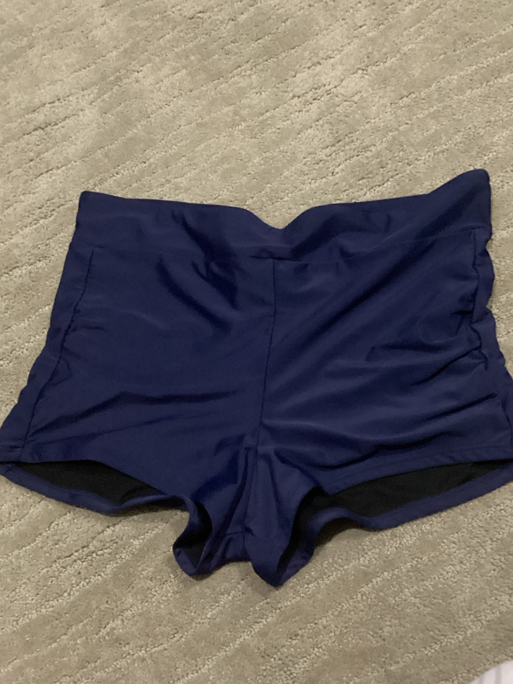 Women’s High-Waist Swim Shorts in Navy
